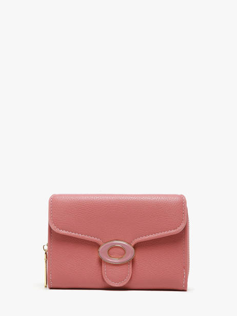 Porte-monnaie Porte-cartes Miniprix Rose safiano 78SM2650