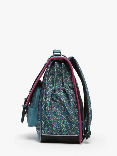 Cartable 3 Compartiments Cameleon Bleu vintage fantasy PBVGCA41 vue secondaire 2