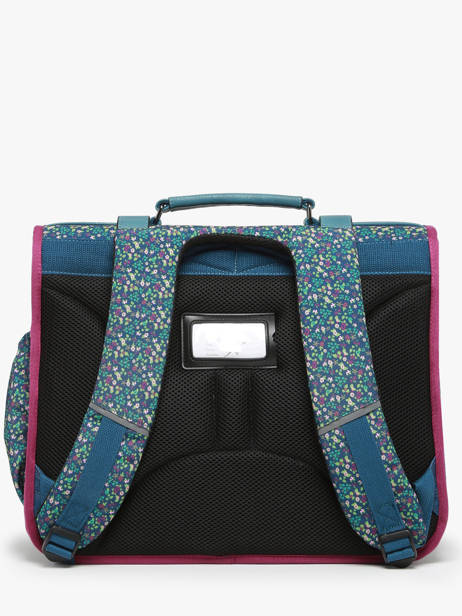 Cartable 3 Compartiments Cameleon Bleu vintage fantasy PBVGCA41 vue secondaire 4