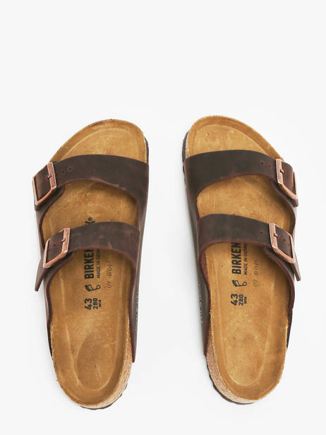 Mules Arizona Leoi Habana En Cuir Birkenstock Marron men 52531 vue secondaire 3