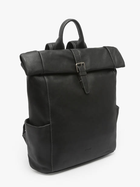 Sac à Dos Spider 2 Compartiments Cuir Etrier Noir spider ESPI8102 vue secondaire 2