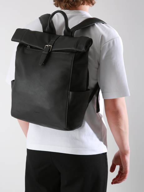Sac à Dos Spider 2 Compartiments Cuir Etrier Noir spider ESPI8102 vue secondaire 1