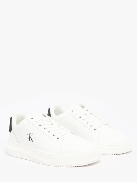 Sneakers En Cuir Calvin klein jeans Blanc men YM01296 vue secondaire 2