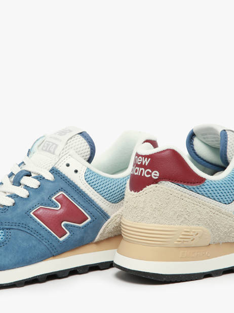 Sneakers 574 En Cuir New balance Bleu boy U574SPR vue secondaire 3