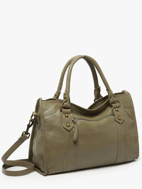 Sac Porté Main Cow Cuir Basilic pepper Vert cow BCOW22 vue secondaire 2