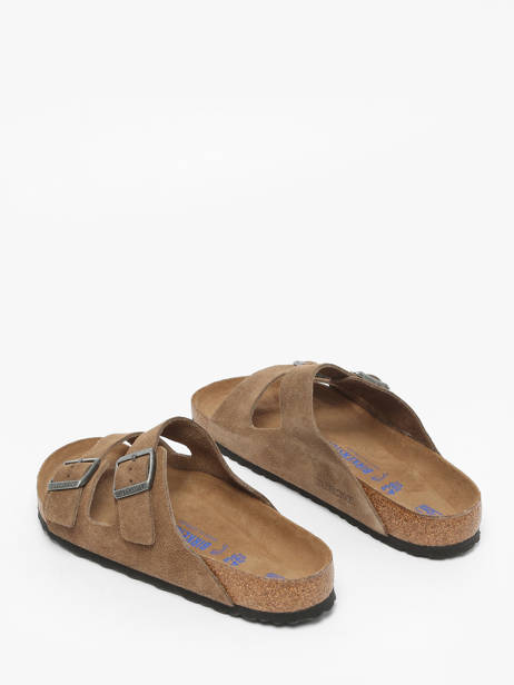 Mules Arizona En Cuir Birkenstock Marron men 1030863 vue secondaire 2