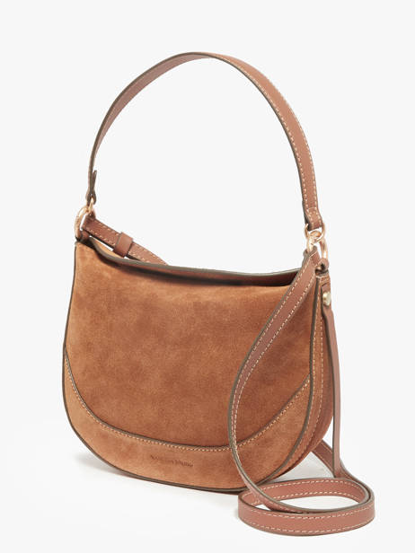Sac Bandoulière Daily Cuir Vanessa bruno Marron daily 29V40871 vue secondaire 2