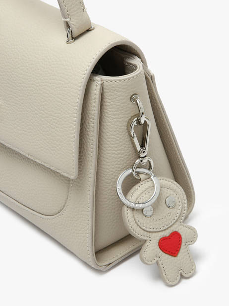 Porte-clefs Love Manga Cuir Nathan baume Beige original n 718N vue secondaire 1