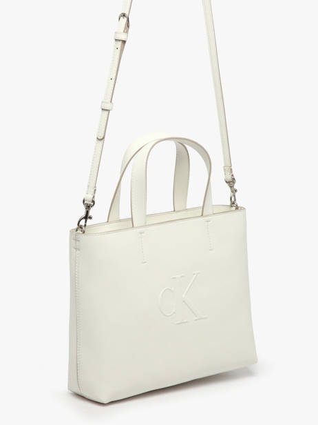 Sac Porté Main Sculpted Calvin klein jeans Blanc sculpted 4K3111G vue secondaire 2