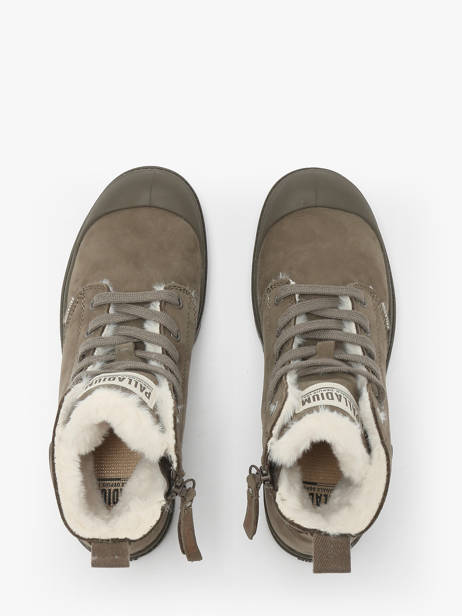 Bottines En Cuir Palladium Vert women 95982281 vue secondaire 4