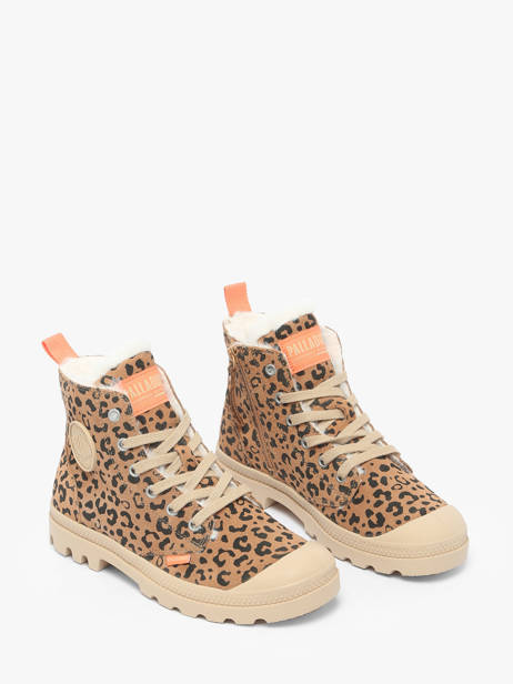 Bottines En Cuir Palladium Marron women 99519974 vue secondaire 2