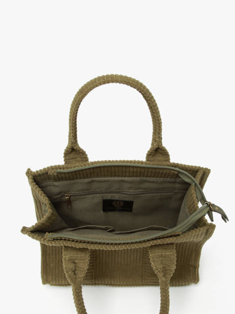 Sac Porté épaule Velours Polyester Le voyage en panier Vert velours AHP242 vue secondaire 3