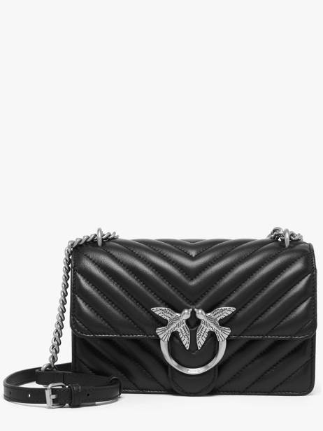 Sac Bandoulière Love Bag Quilt Cuir Pinko Noir love bag quilt A0GK
