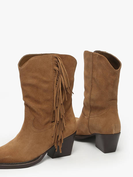 Santiags à Talon En Cuir Inuovo Marron women B50014 vue secondaire 2