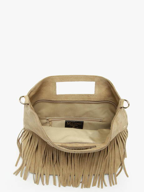 Sac Bandoulière Velvet Milano Beige velvet VE25091 vue secondaire 3