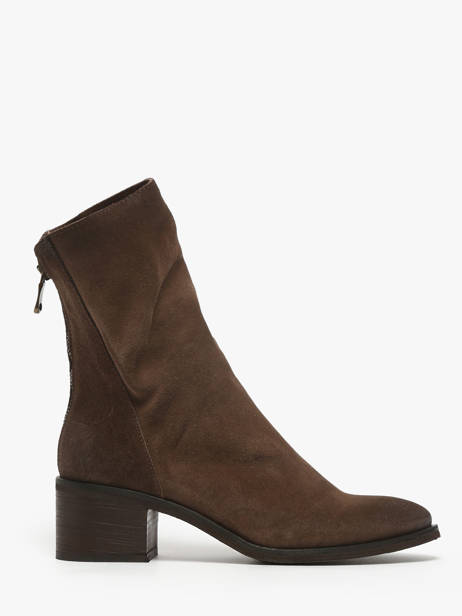 Bottines à Talon En Cuir Metisse Marron women TC2177
