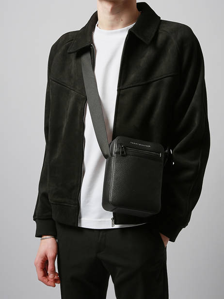 Sac Bandoulière Tommy hilfiger Noir monogram AM13836 vue secondaire 1