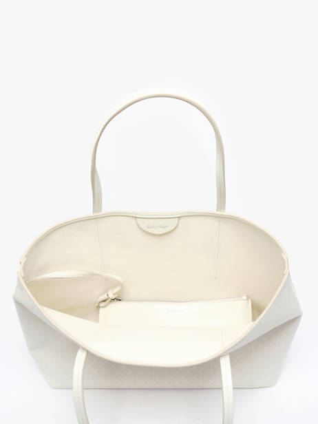 Sac Porté épaule Coated Emblem Calvin klein jeans Blanc coated emblem 4F3267G vue secondaire 3