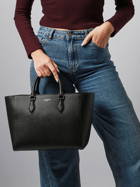 Sac Porté Main Champs Elysee Cuir Lacoste Noir champs elysee NF5102PH vue secondaire 1
