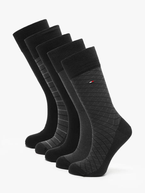 Chaussettes Homme 6 Paires Boîte Cadeau Tommy hilfiger Noir socks 71235373