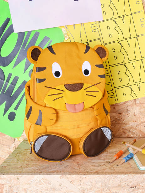 Sac à Dos 1 Compartiment Affenzahn Orange large friends AFZ-FAL3 vue secondaire 2