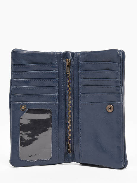 Portefeuille Cow Cuir Basilic pepper Bleu cow BCOW96 vue secondaire 1